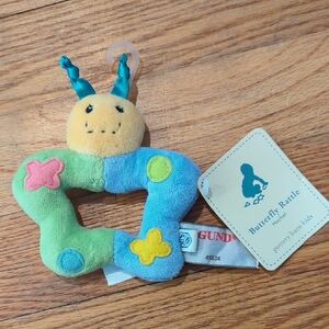 GUND x Pottary Barn Kids Butterfly Rattle Plush